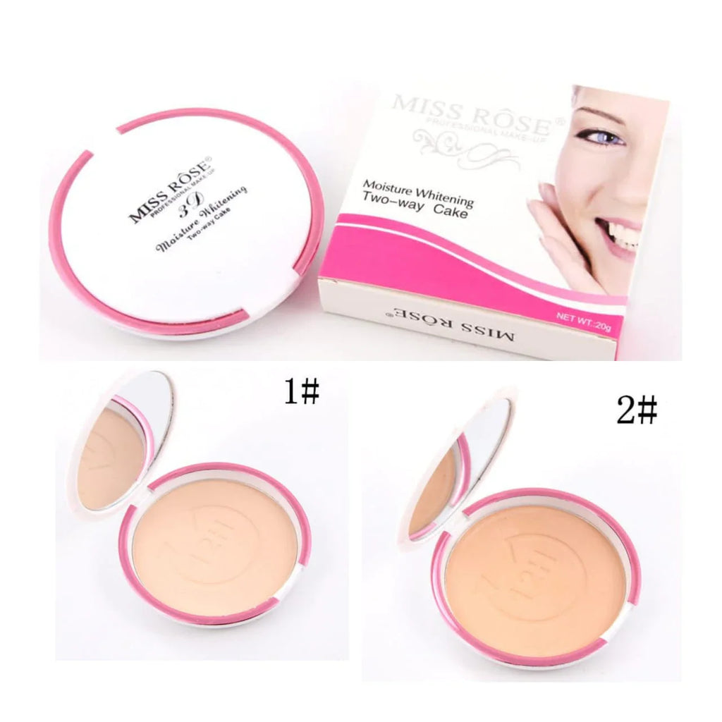 Miss Rose Compact Powder 3D Moisture Whitening Two-way Cake  mrpcskz4e-k