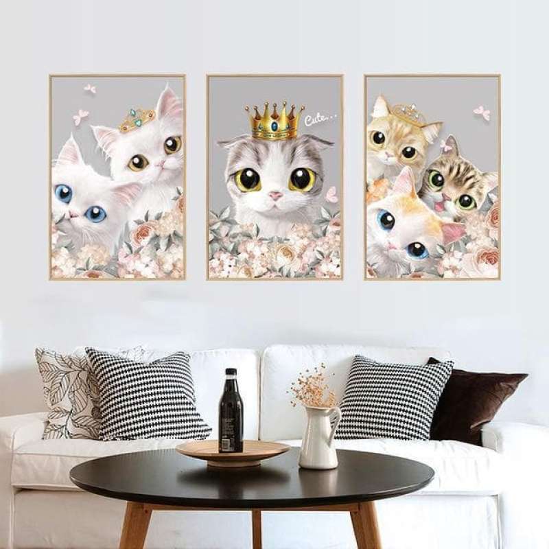 WALL STICKER STIKER DINDING SK9342 KINGDOM CATS FRAME WALLSTICKER