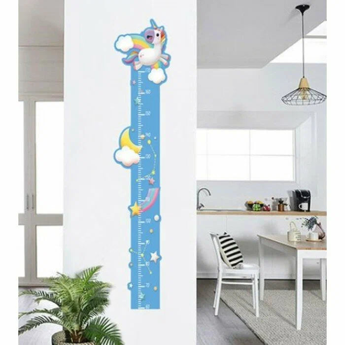 Stiker Dinding Pengukur Tinggi Badan /Wall Sticker Kartun - unicorn