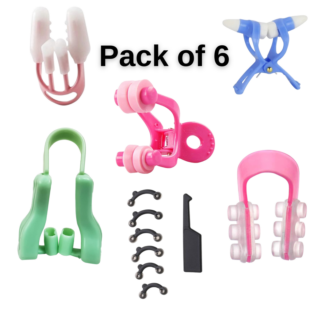 Nose Shaper Mega Pack – 6 Tools for Lifting, Slimming & Straightening (Non-Electric Beauty Kit)