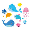 Ocean Animal Friends Wall Decal 3D Stickers, Assorted,