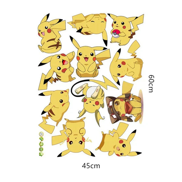 Pokemon Pikachu Wall Stickers size 45x60 ay607