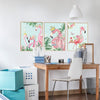 Flamingo photo frame decorative stickers Study room