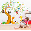 Wall Stickers Cartoon Animal Tree Boy Girl Kids Room Decor