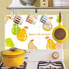 Pear Fruit Kitchen Decor Oil Proof High temperature Resistant Aluminum Foil Removable Tile Wall Stickers