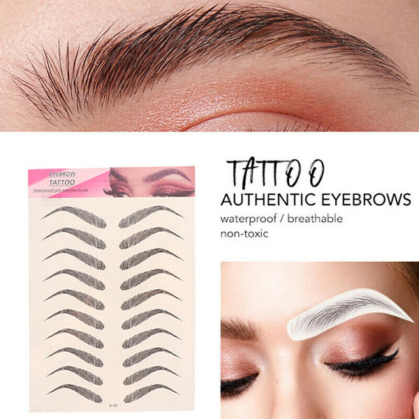 4D Eyebrows Tattoo Hair Like Sticker False Eyebrow Waterproof Stick On Makeup