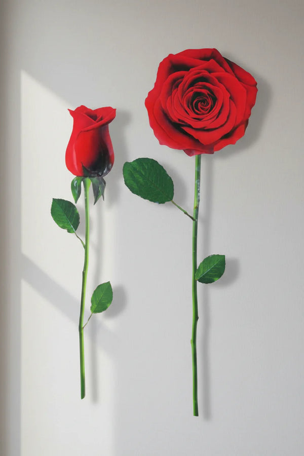 RED ROSE WALL DECAL REMOVABLE 24