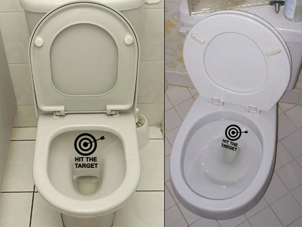 HIT THE TARGET Funny Gift waterproof toilet lid wall stickers Decals Decoration