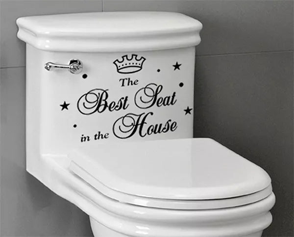 Bathroom Sticker Best Seat Vinyl Home DIY Fun Decal Waterproof Sticker