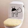 Funny Toilet Seat Sticker PVC Decals Bathroom Funny Boy Girl Sticker Art