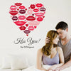 Sks6056 Romantic Red Lips Wall Stickers, Wedding Decoration, Decal, Living Room, Home Decor, Self-adhesive Wallpaper, Valentine's Day Mural