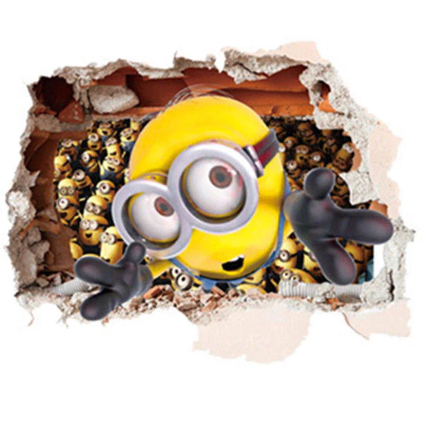 Minions face NON LICENSED Removable Wall Sticker Art Decal Kids Room Decor USA ay9268 60x90