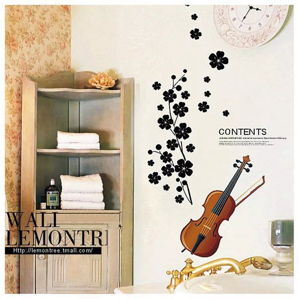 Ay934 TBOP Home Music Violin Wall Sticker