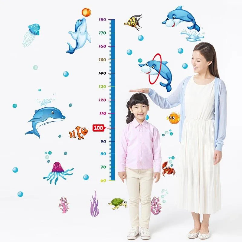 SK9034 Grow Up Playing Dolphin Wall Sticker