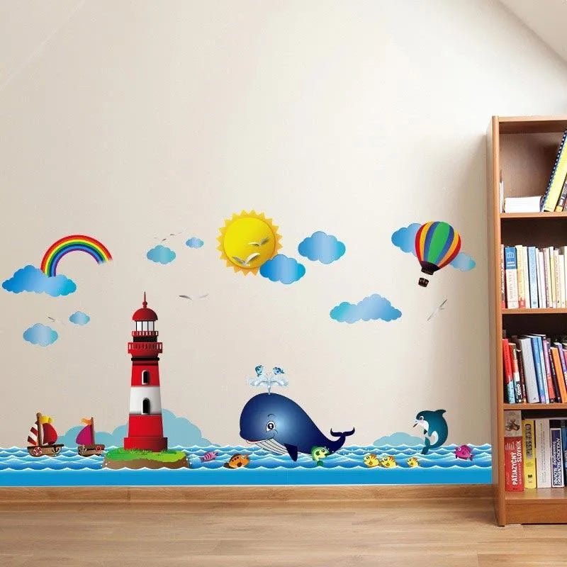 SAMHEZ XH7252 Lighthouse Wall Sticker [50 x 70 cm]
