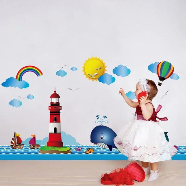 SAMHEZ XH7252 Lighthouse Wall Sticker [50 x 70 cm]