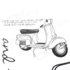 Scooter with Quote Wall Decal Jm7161