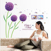 WALL STICKER BUNGA DANDELION UNGU PURPLE FLOWER STIKER DINDING SK9124