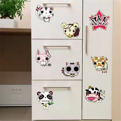 Ampire 40 cm Wall Stickers Crazy Punk animals Fridge Cabinets Doors Design Self Adhesive Sticker