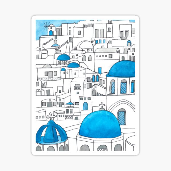 Santorini Blue and White Paradise | Poster