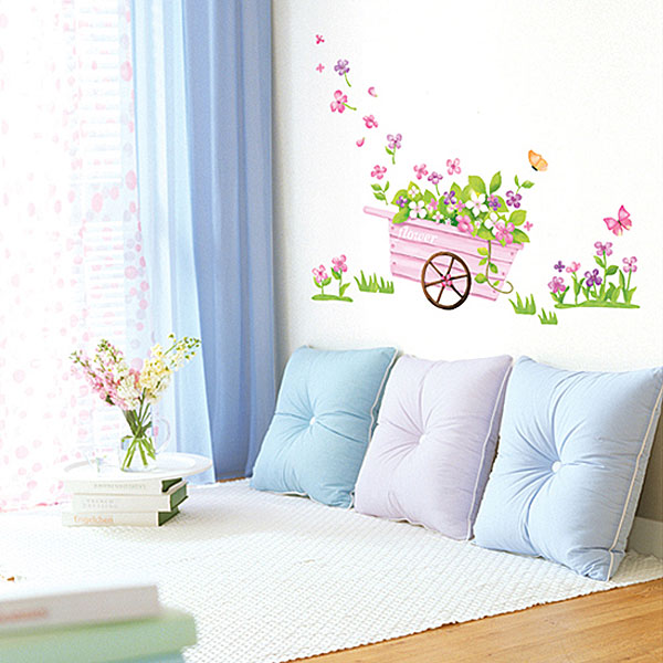 TipTop Wallstickers (Handbarrow & Flower)