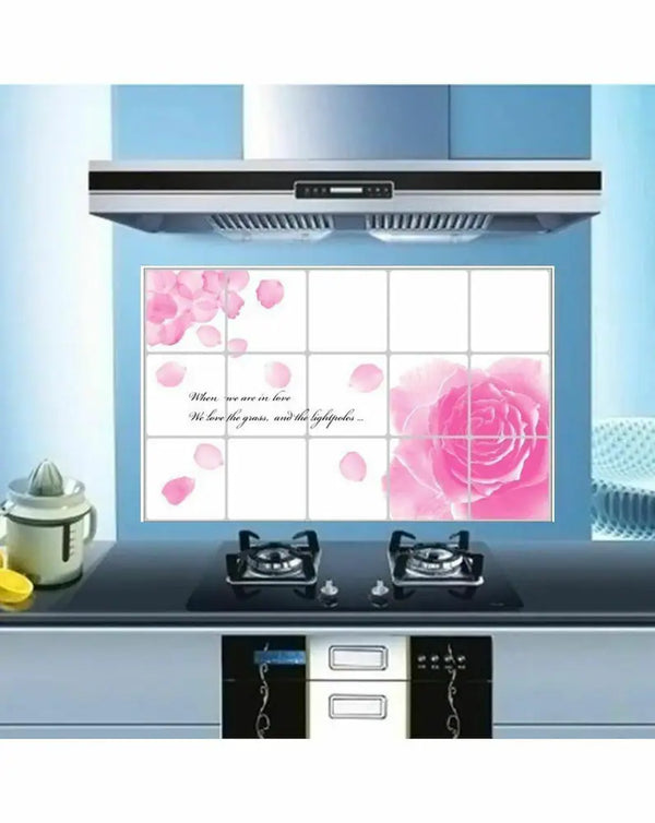 Floral and Botanical Vinyl Self-Adhesive Kitchen Sticker (60 x 90 cm)