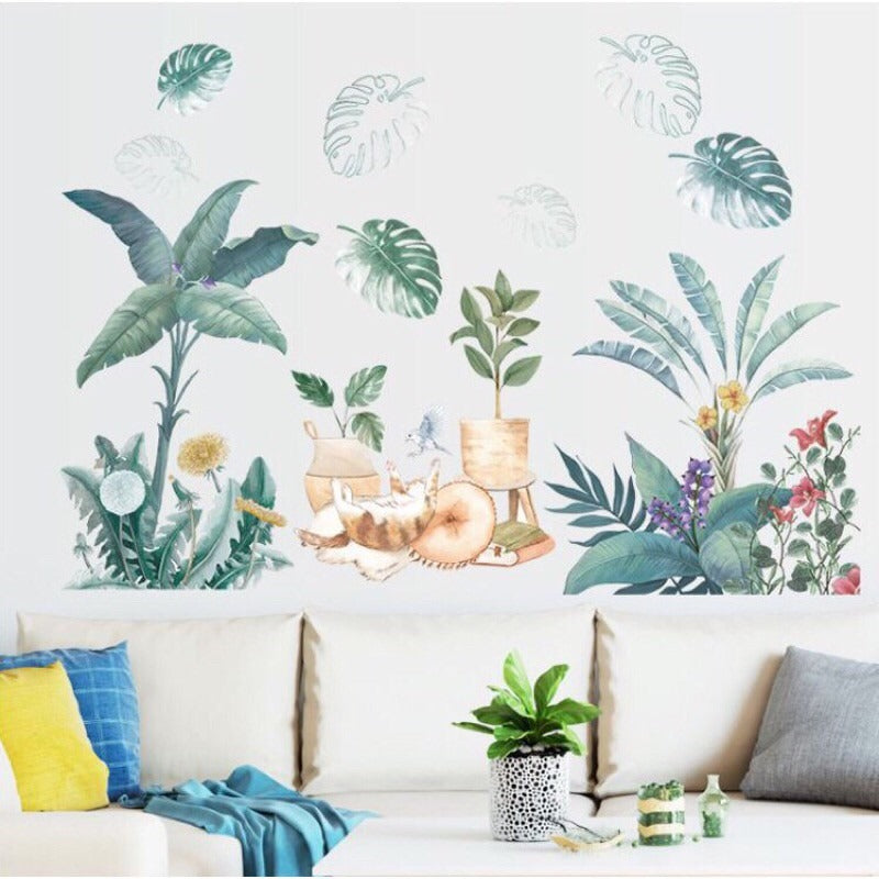 METH SK9389 TROPICAL LEAVES TROPIKAL LEAF WALL STICKER