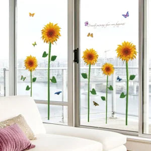 SK9100 SUNFLOWER II WALLSTICKER WALSTIKER STIKER DINDING HIASAN 60X90 di etoshop | Tokopedia