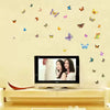 NC5070 7  butterfly color transparent furnishing decorative wall stickers