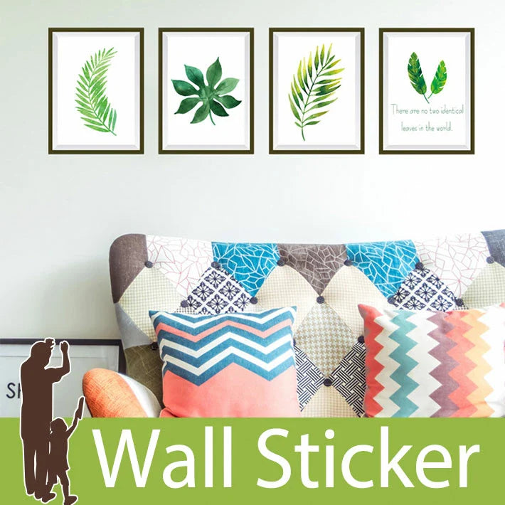 Botanical Frame Wall Decals - Custom Greenery Stickers for Dining & Bedroom size 50x70 sk7132