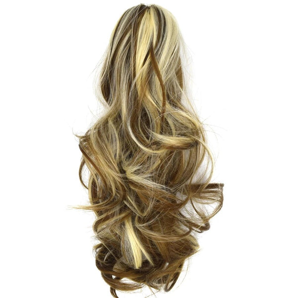 Ponytail Hair Extension Heat Resistant Curls Claw Clip Pony Tail Hairpiece  hair with Hair clip