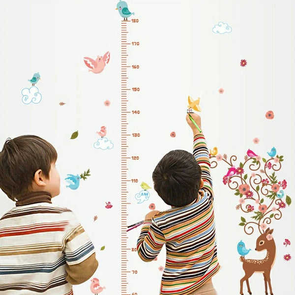 Wall Sticker Height Meter Bambi Fawn Deer Chunchun Cute Kids Growth Record Height Record Nursery Kindergarten kawaii size 50x70 sk7096