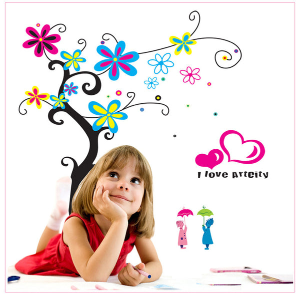 Ascent Decals Colorful Tree Wall Sticker for Kids Room