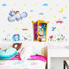 XL8218 magic door wall cartoon animal paradise kindergarten living room background decorative painting self adhesive wallpaper
