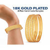 Milano 18K Gold Plated 4 Pcs Handmade Multi Design Bangles bl24gde1i-1