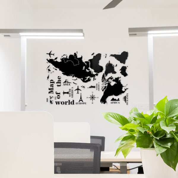 wall stickers on the Wall for kids rooms decals house Sticker girls world map sticker AY9133