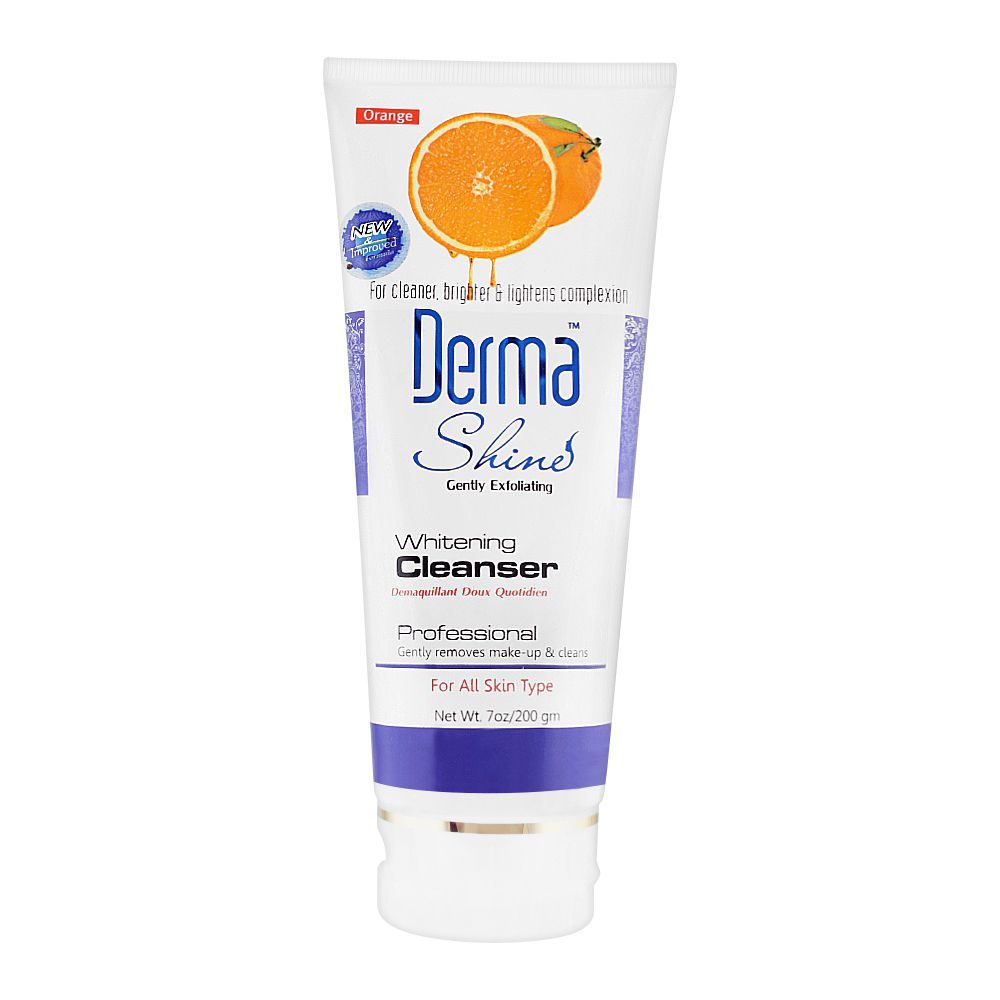 Derma Shine Orange Whitening Cleanser 200gm  dsbcwez7b-g