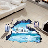 XL8303 SNOW N PINGUIN 3D wallsticker wall sticker stiker dinding