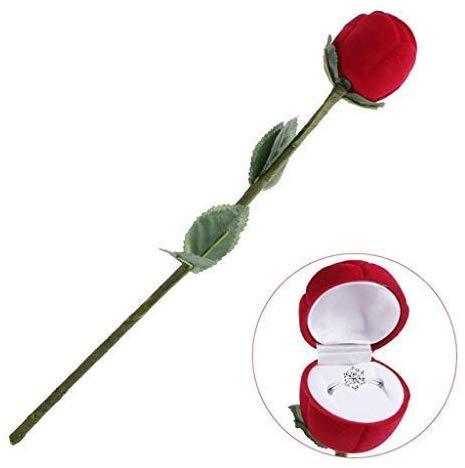 Red Rose Flower Ring with Box for Wedding Valentines Engagement  kifrrdc1f-4