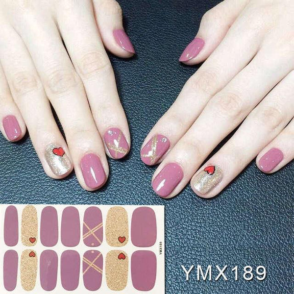 pack of 1 Korea Nail Sticker Full Cover Sticker Wraps Decorations DIY Manicure Slider Nail Vinyls Nails Decals Manicure Art  nsfrmir2a-2