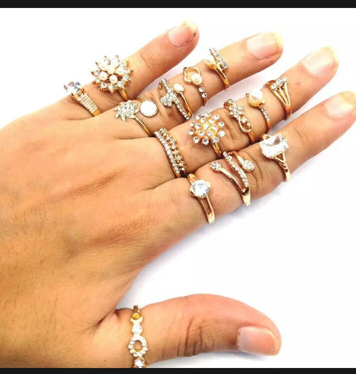 Buy Femnmas Midi Finger Ring Set 7Pcs Online