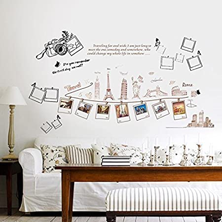 Large Size Wall Decal Creative Combination World Travel Wall Stickers for Home Decoration ay9011