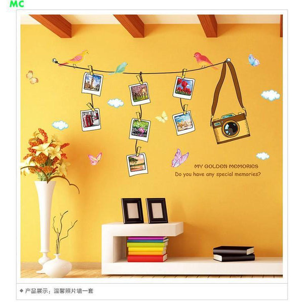 Wall Sticker XL8170 Warm Photo Wall Three Generations Removable Wall Sticker PVC Transparent Living Room Bedroom Decoration Mural
