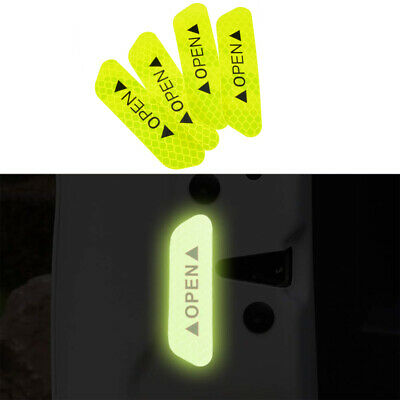 4Pcs Random Car Door Sticker Universal Safety Warning Mark OPEN High Reflective Tape Waterproof Motorcycle Bike Helmet Sticker Reflectors  cdsgnz4d-4