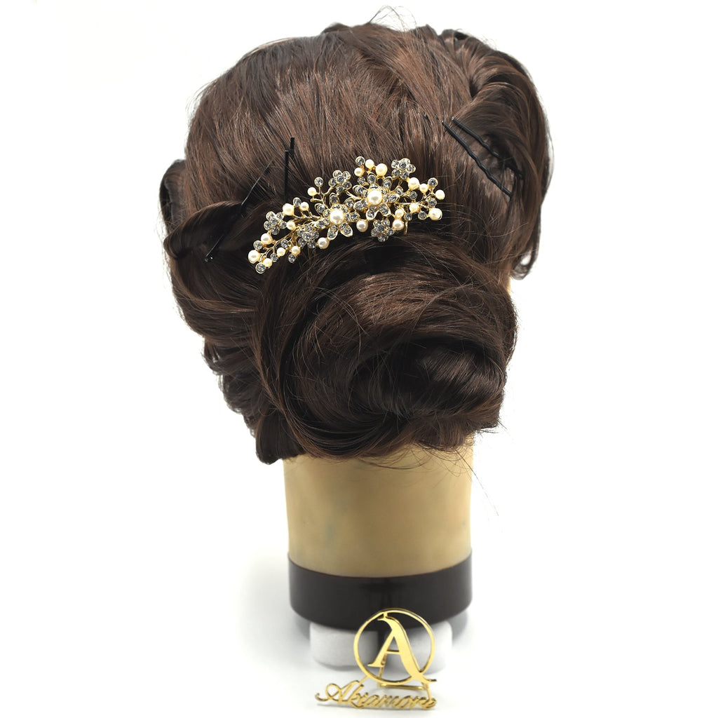 Wedding Bridal Pearl Hair Pins Flower Crystal Hair Clips Bridesmaid Jewelry Wedding Bridal Accessories Hair Jewelry hpfrgrd5d-1