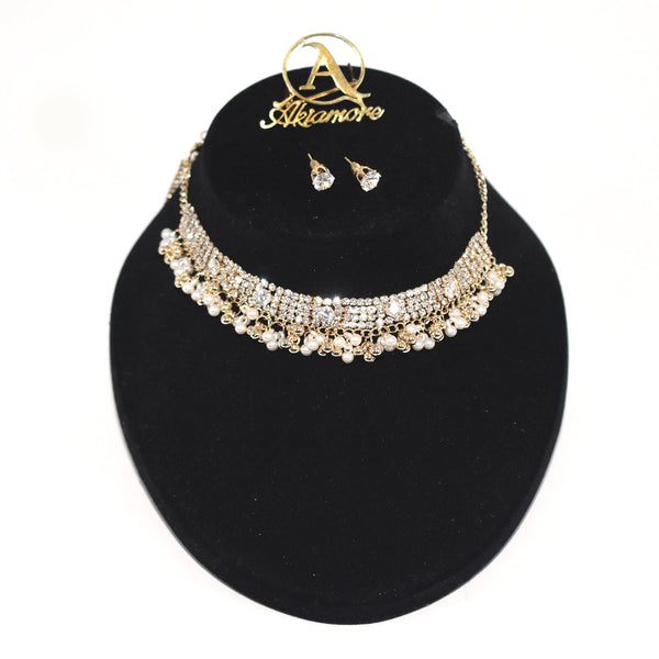 Wedding Prom Jewelry Crystal Rhinestone  Necklace & Earring Set