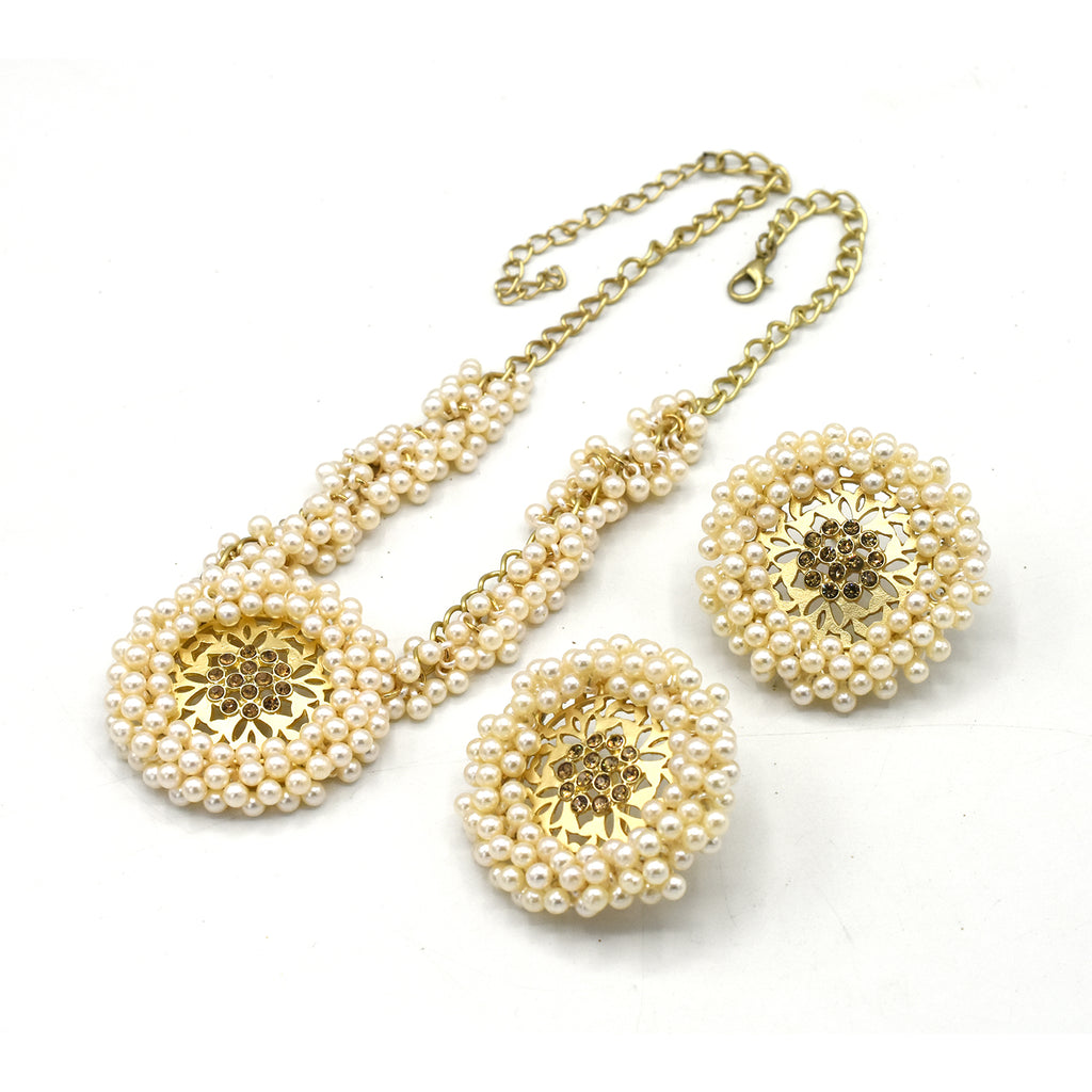Sylish Jewelry Set For Women Kajra Necklace Earrings Pendant For Wedding Jewelry