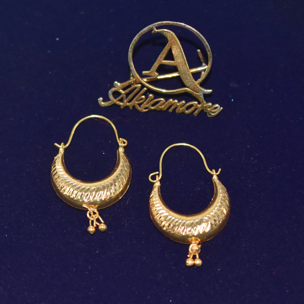 Indian Gold Piercing Earrings egfrgdb1j-b