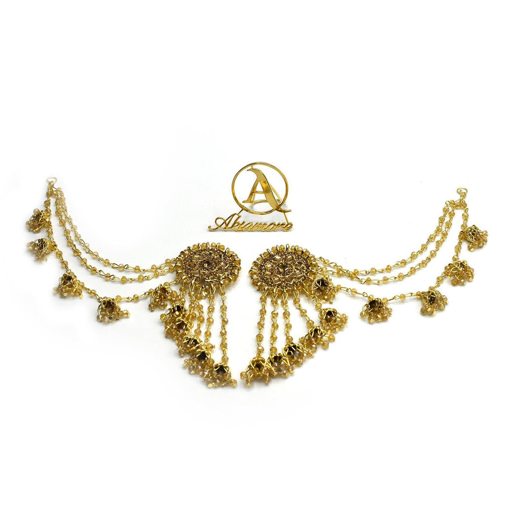 Gold Color Bahubali Earrings (BBLE393GLD) - Kishorijewellery