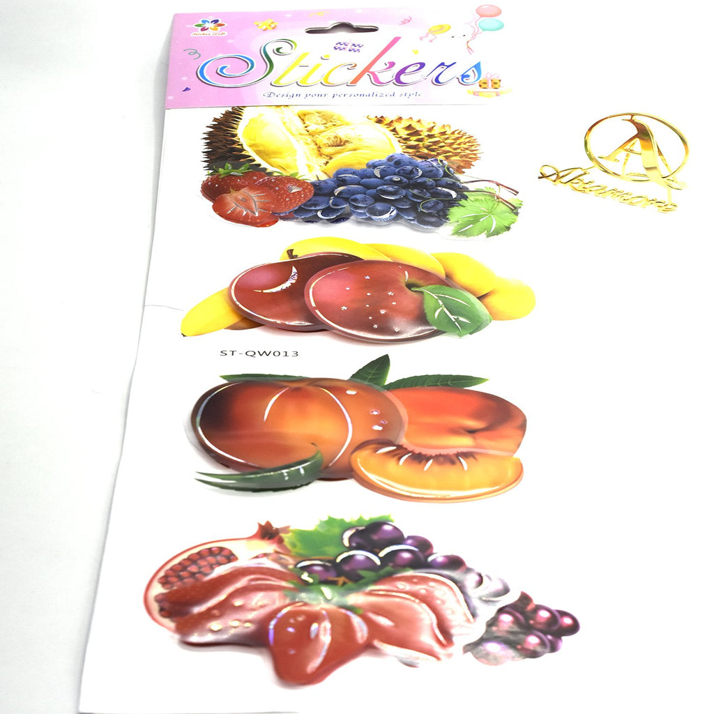 Pack of 4 fruit 3d wall stickers
